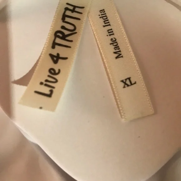 LIVE 4 TRUTH Sheer White Blouse with Gold Tone pocket accents SIZE XL - Picture 6 of 6